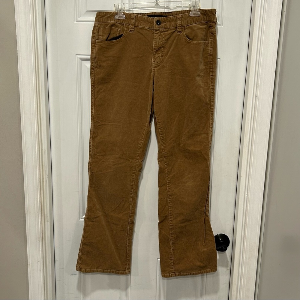 Calvin Klein Womens Corduroy Bootcut Jeans Mid-Rise Beige, Size 12
